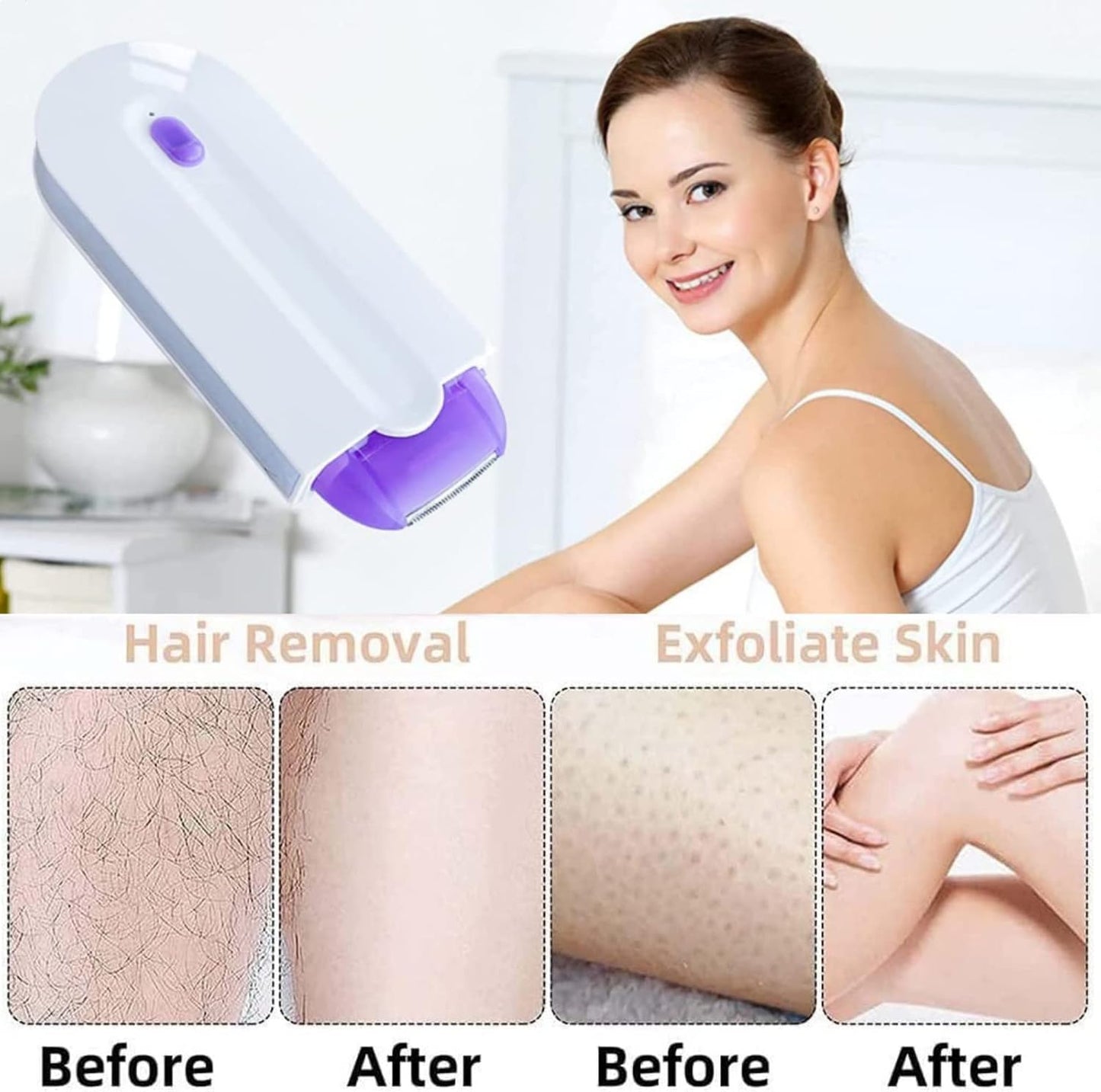 Painless Facial & Body Hair Trimmer – Laser-Finish Smoothness at Home